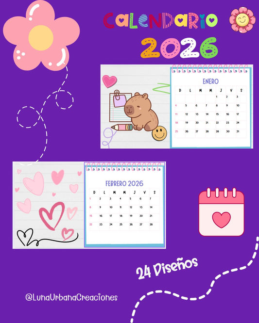 Calendario digital 2026