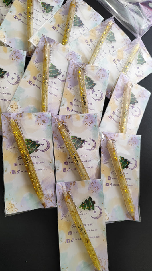 Plumas personalizadas en resina