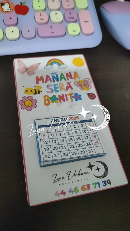 Mini calendario 2026