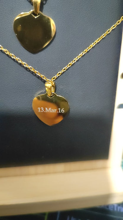Collar Corazón Personalizado de Titanio