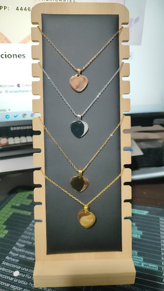 Collar Corazón Personalizado de Titanio