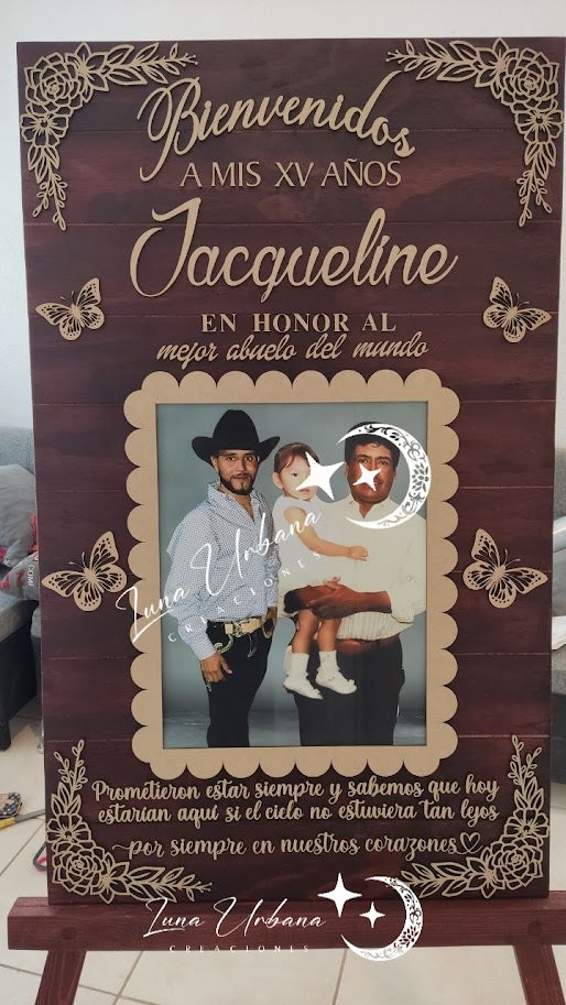 Cuadro de Bienvenida Personalizado para Eventos