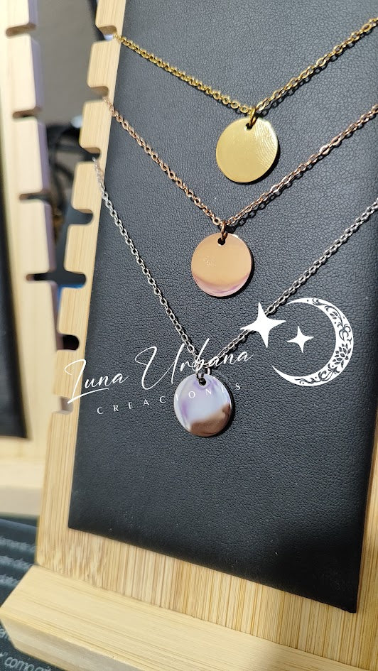 Collar Circular Personalizado de Acero Inoxidable