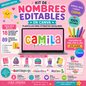 Kit Profesional de Nombres Editables para Etiquetas Escolares