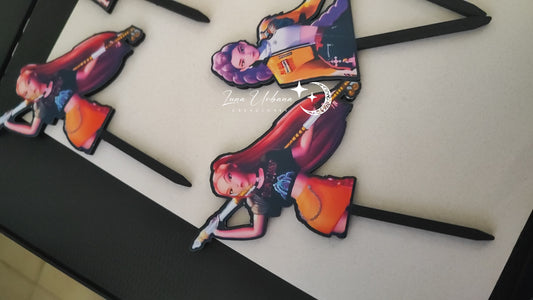 Cake topper Guerreas k-pop