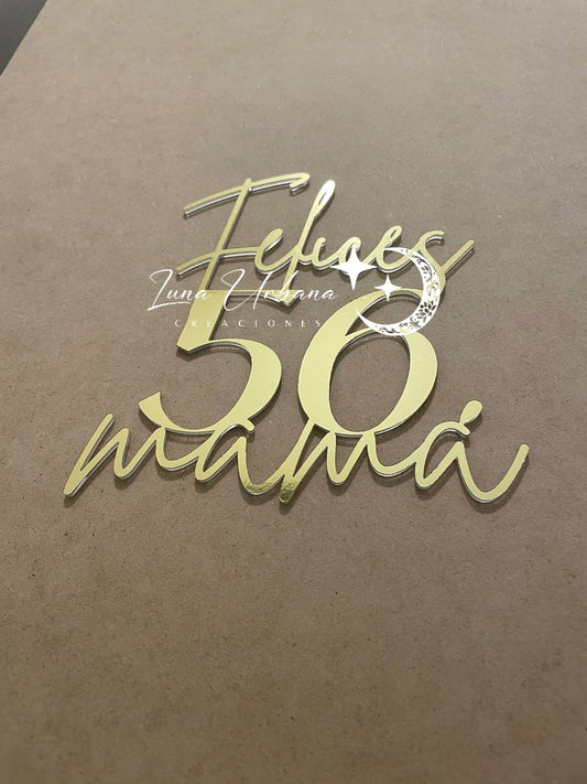 Cake topper acrilico