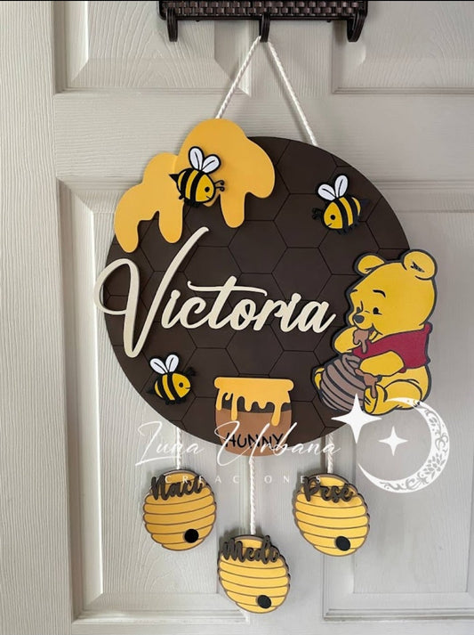 Cuadro nacimiento bebé Winnie Pooh