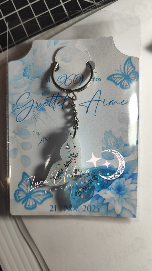 Llavero personalizado mariposa