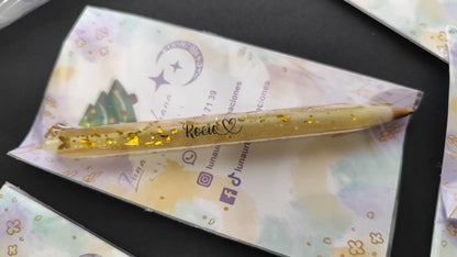 Plumas personalizadas en resina