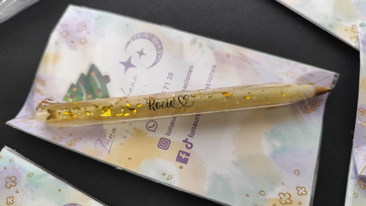 Plumas personalizadas en resina