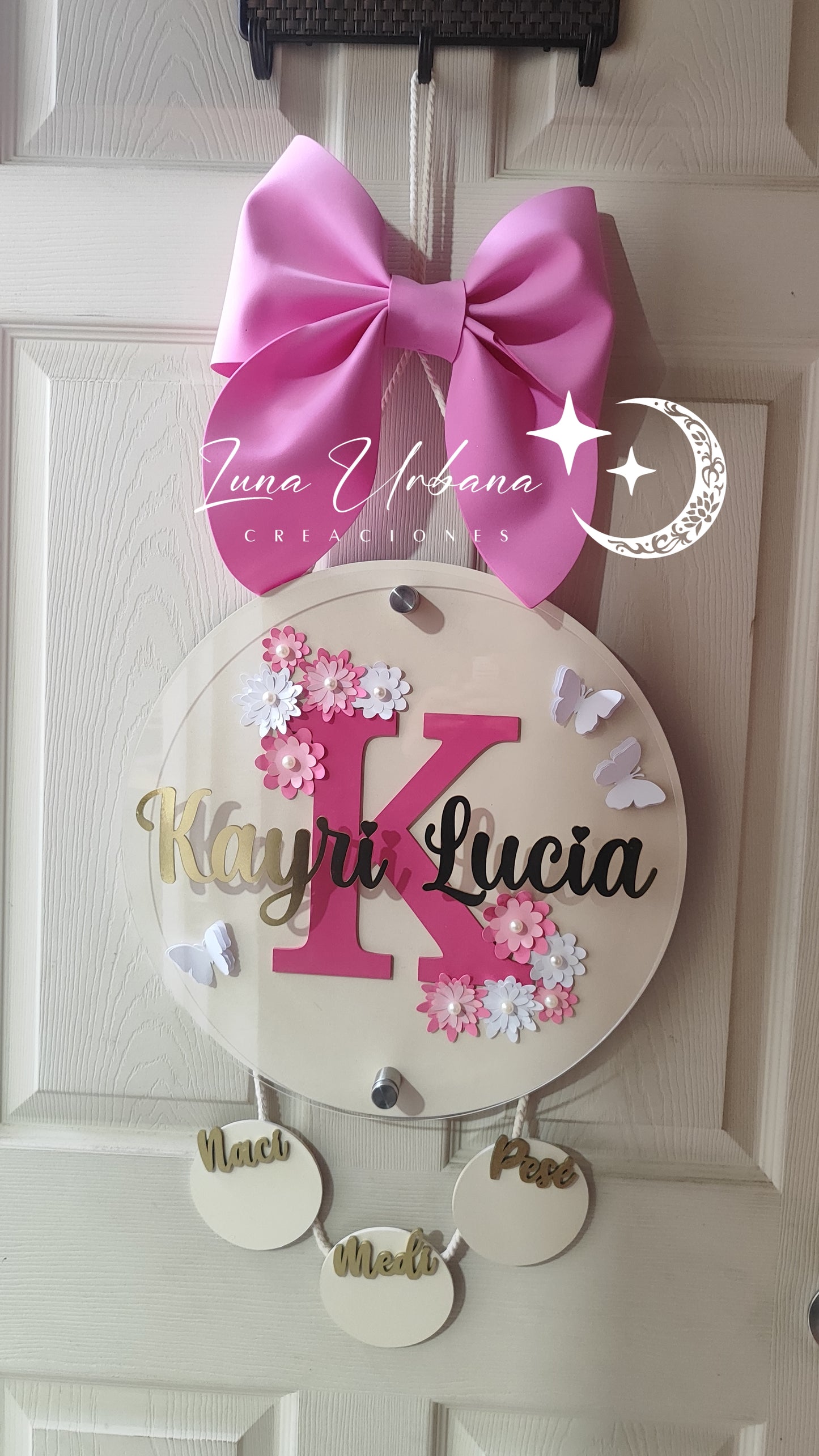 Cuadro de nacimiento personalizado con acrilico