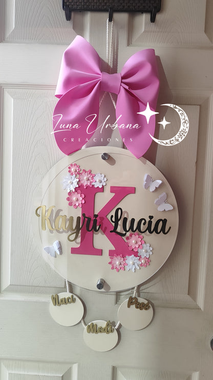 Cuadro de nacimiento personalizado con acrilico