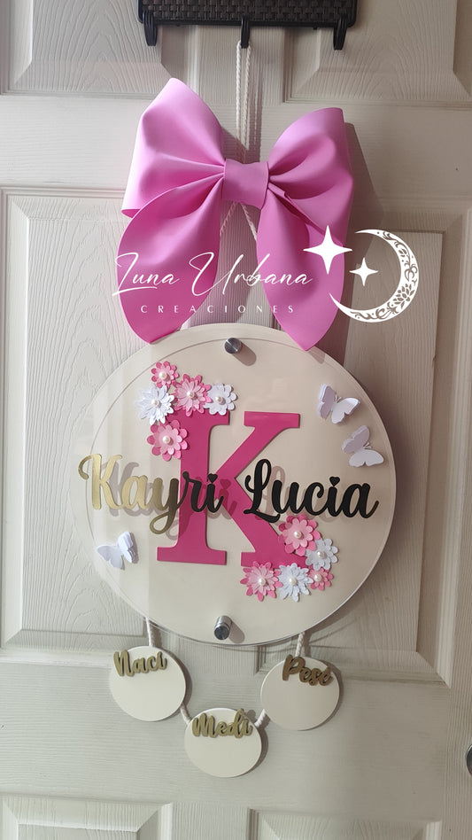 Cuadro de nacimiento personalizado con acrilico