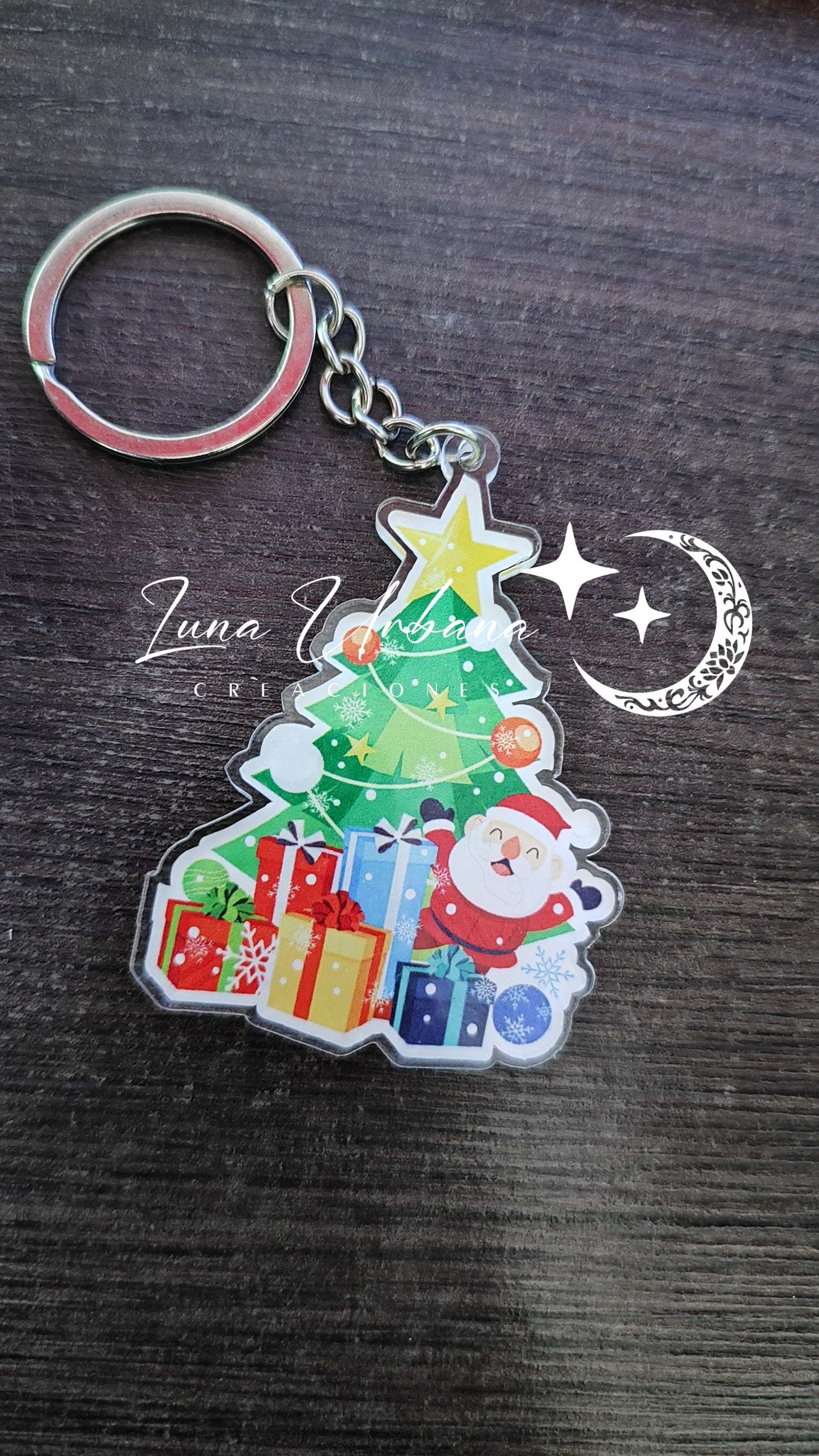 Llavero navideño de acrílico