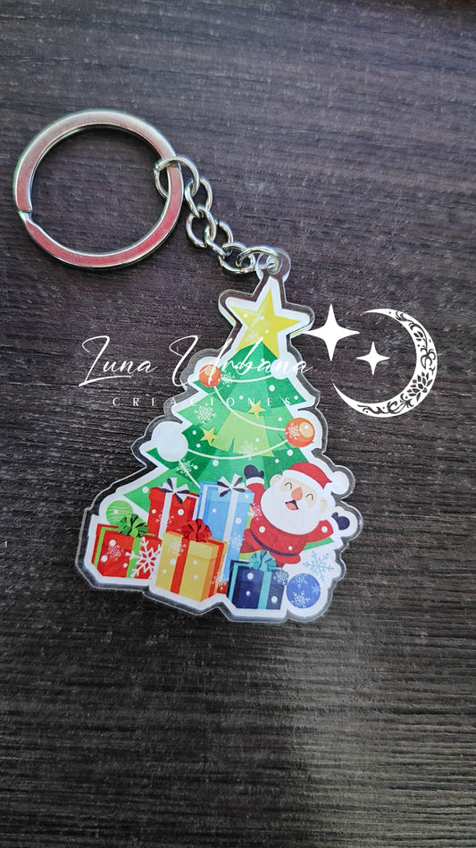 Llavero navideño de acrílico