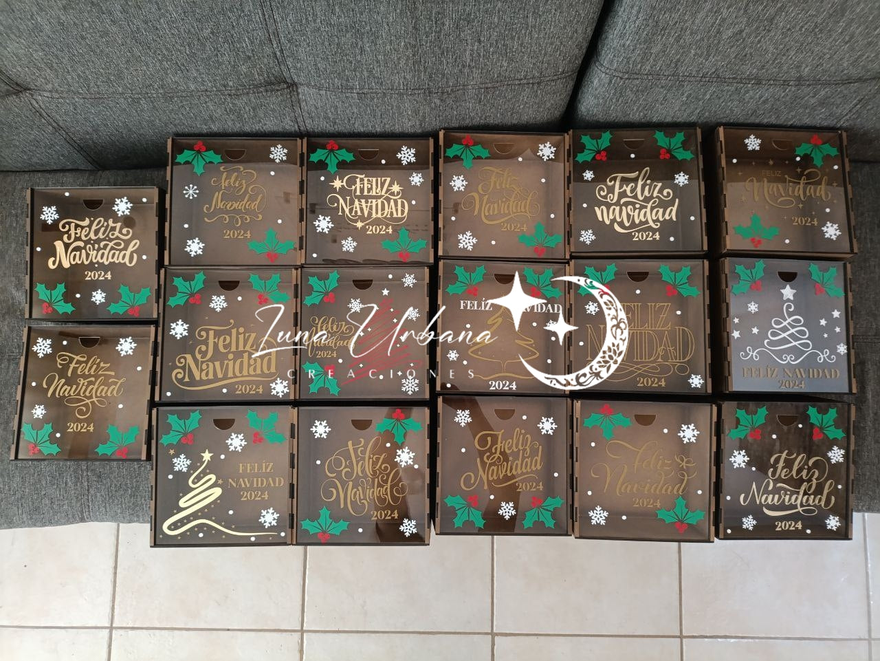 Caja personalizada en mdf con tapa de acrilico